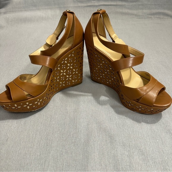 MICHAEL Michael Kors Sienna Espadrille Wedge Sandals, 8.5, openwork leather - Picture 6 of 16